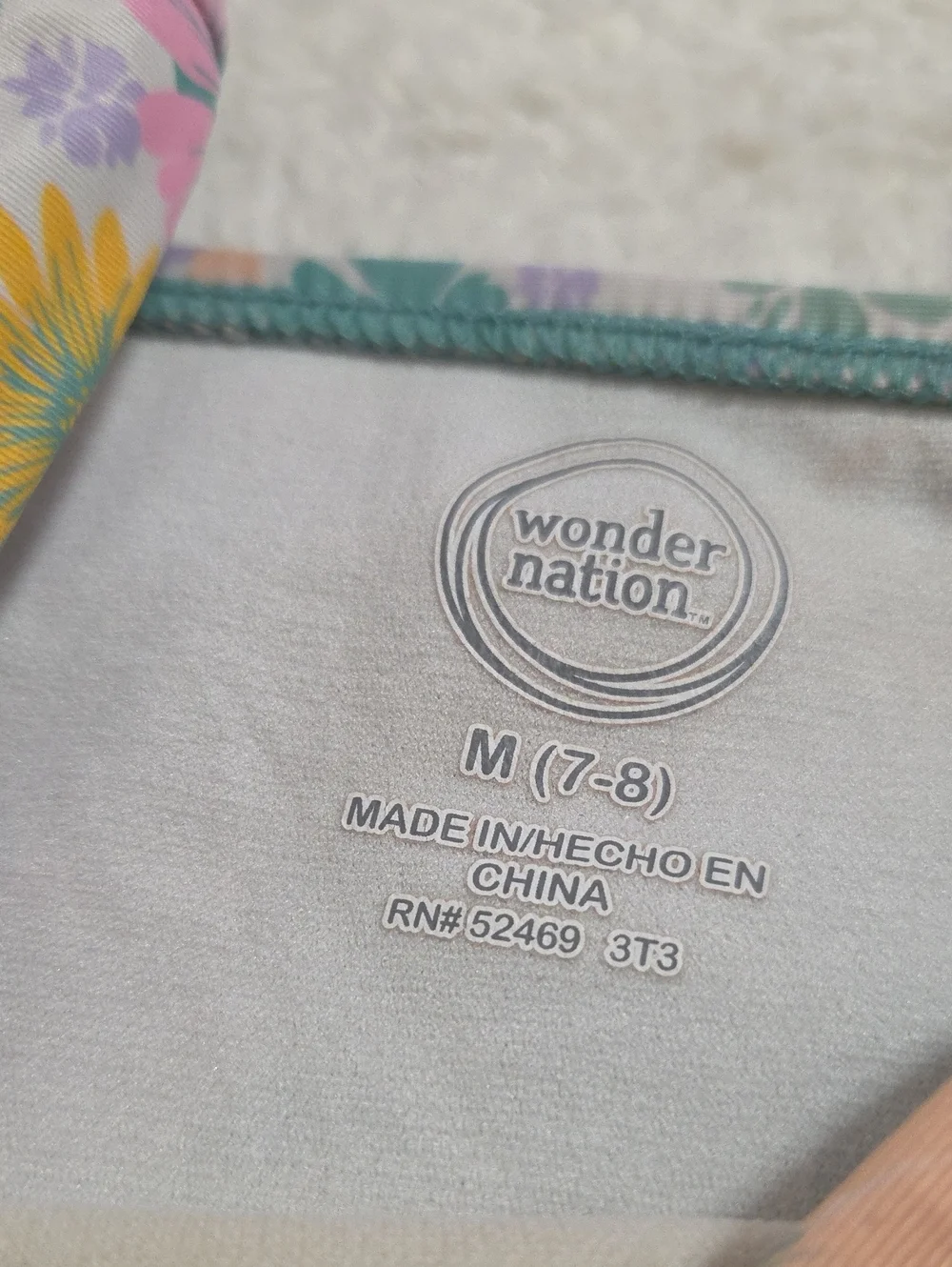 WONDER NATION 1PC SWIMSUIT